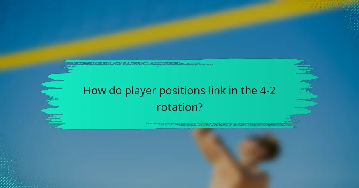 How do player positions link in the 4-2 rotation?